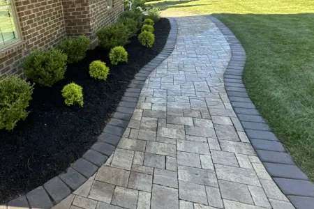 Paver Walkway Surrounding A Clients Home In Lenoir City, Tennessee.